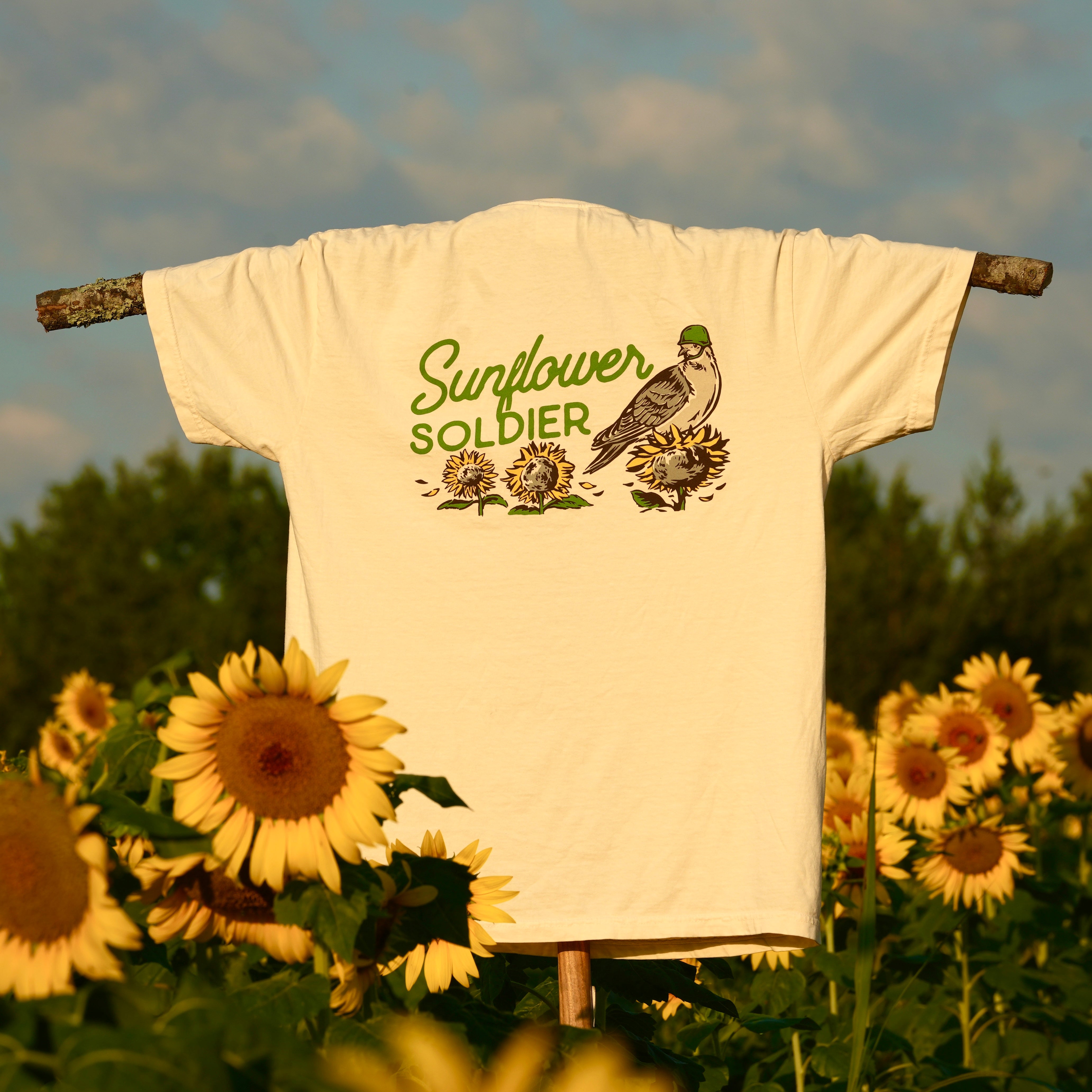 Sunflower Soldier - Comfort Colors Pocket Tee