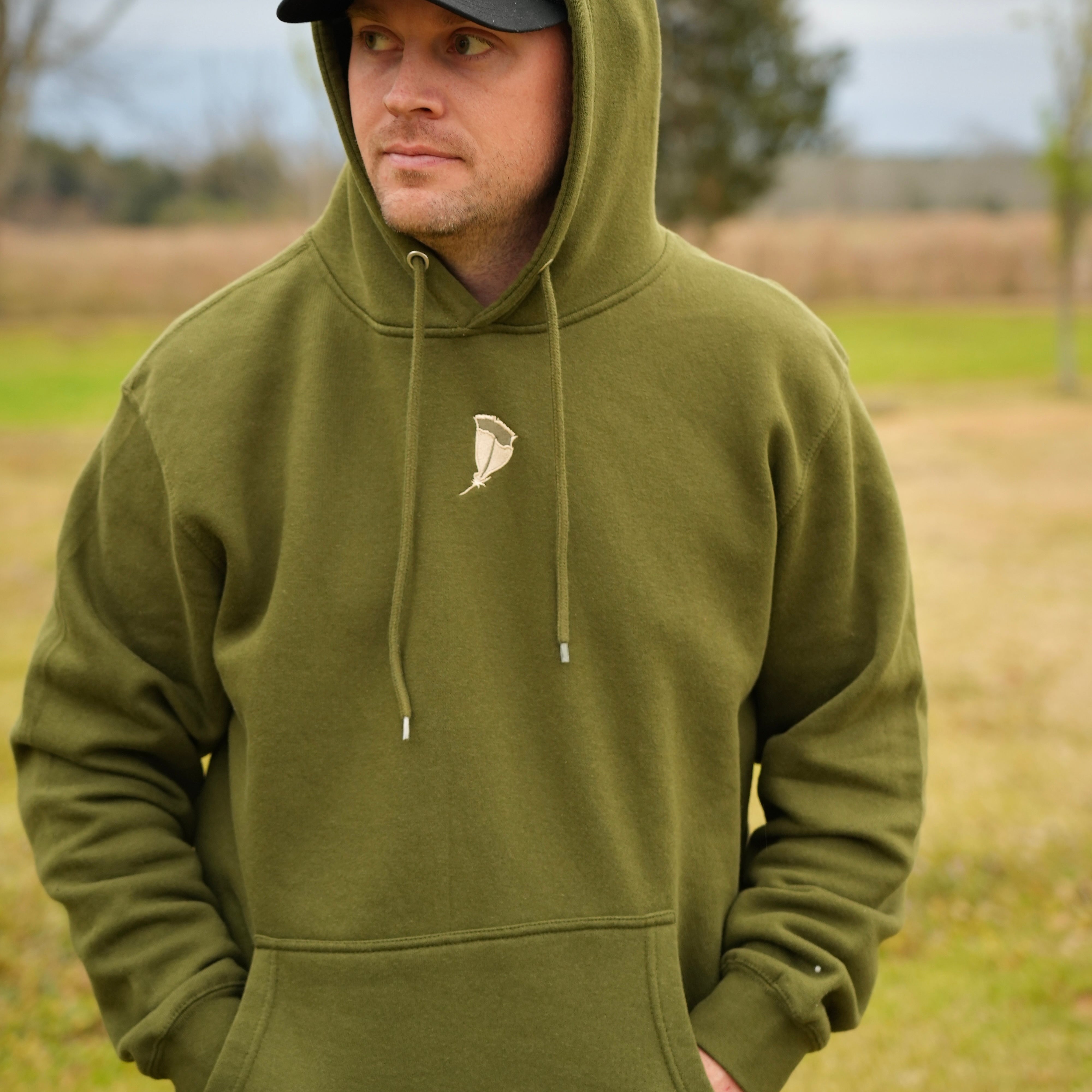 Embroidered Feather Hoodie