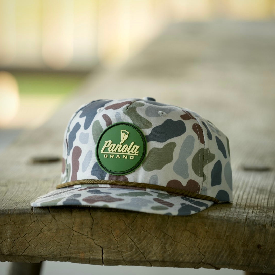 Rubber Patch "Old's Cool" Camo Rope Hat