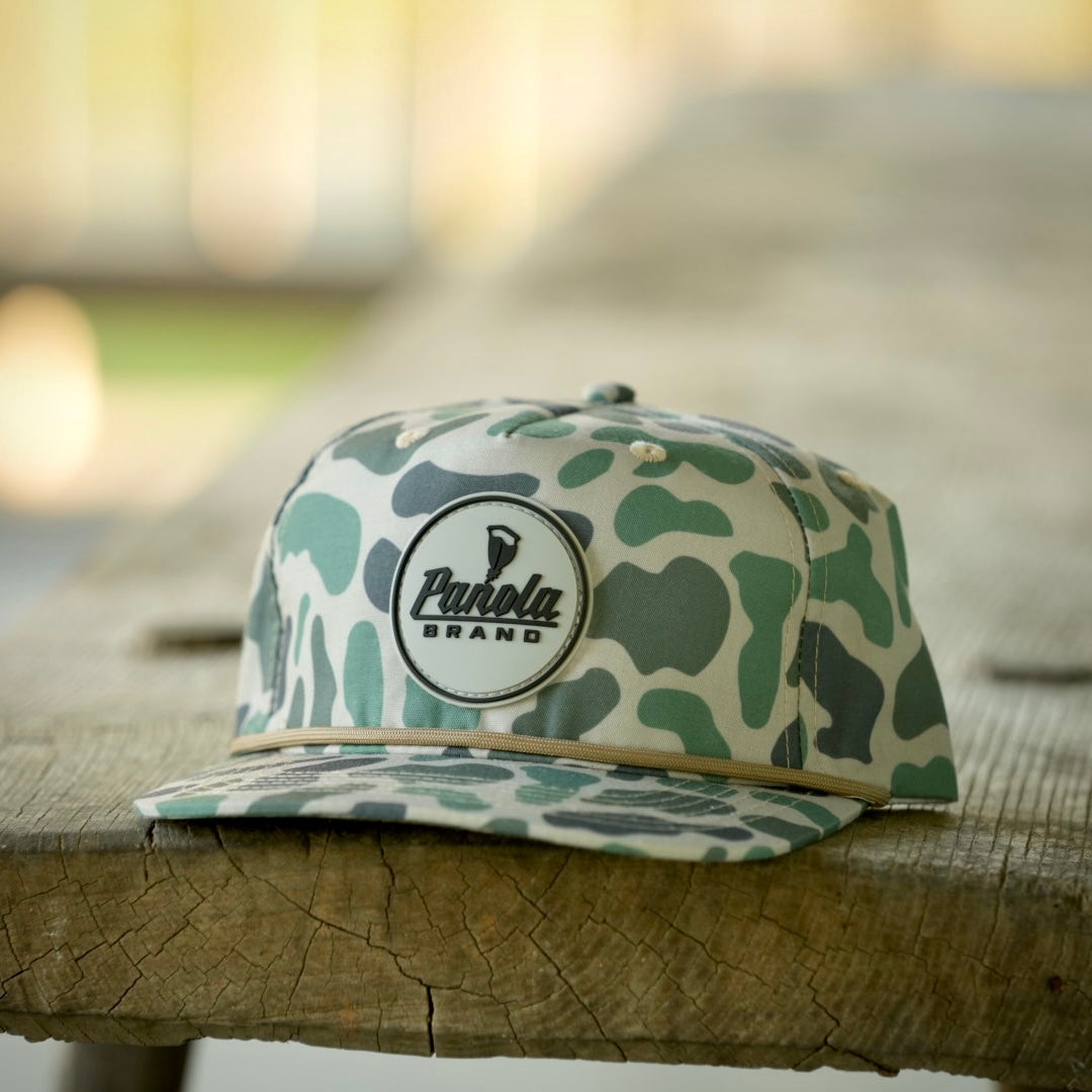 Rubber Patch "Old's Cool" Camo Rope Hat