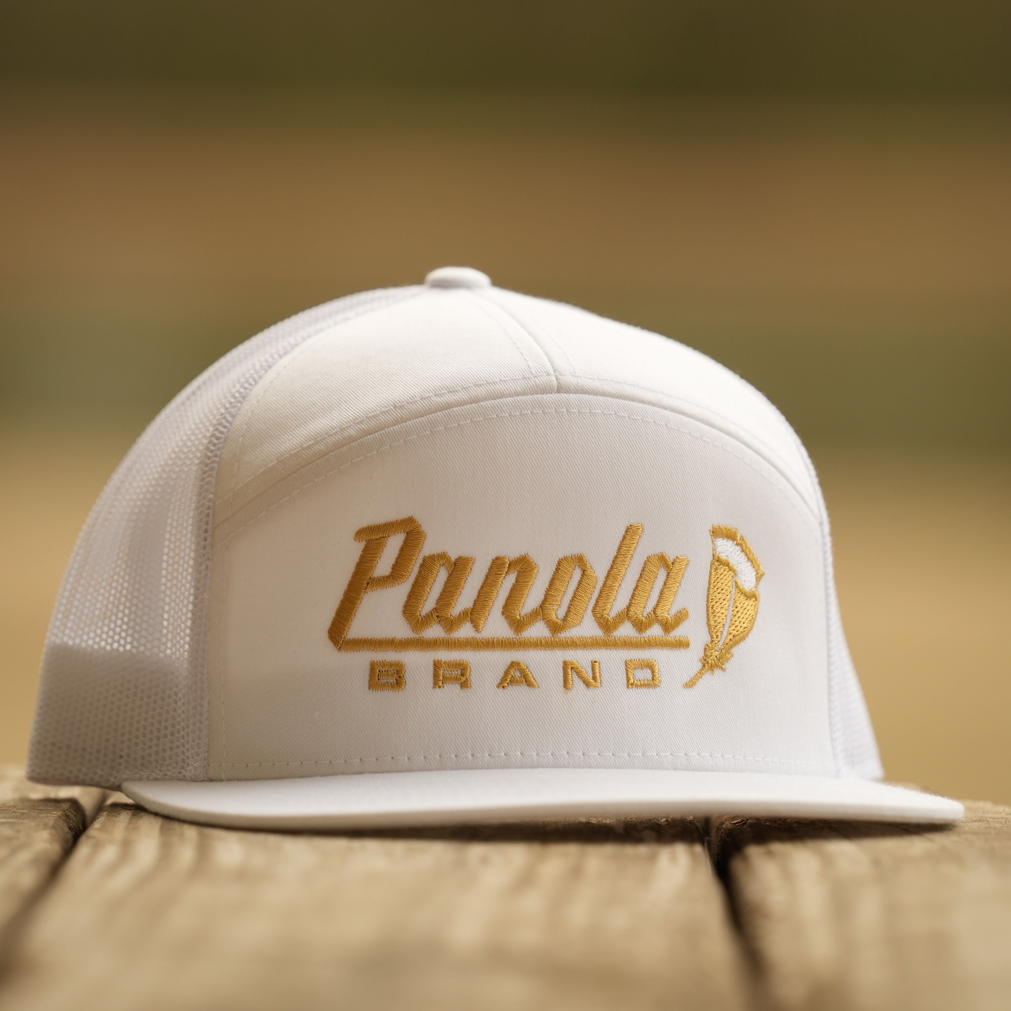 Panola Feather Logo 7-Panel Trucker Hat