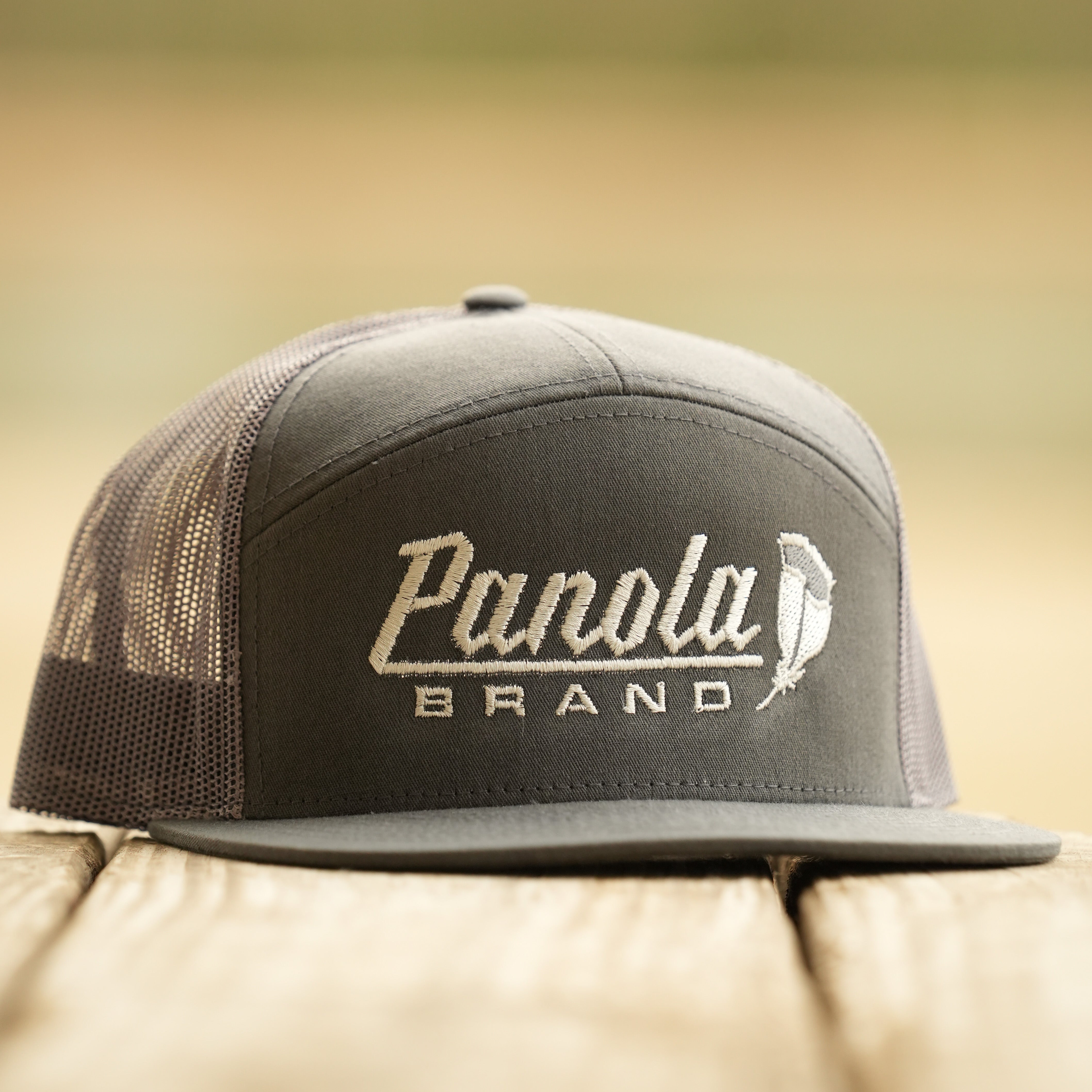 Panola Feather Logo 7-Panel Trucker Hat