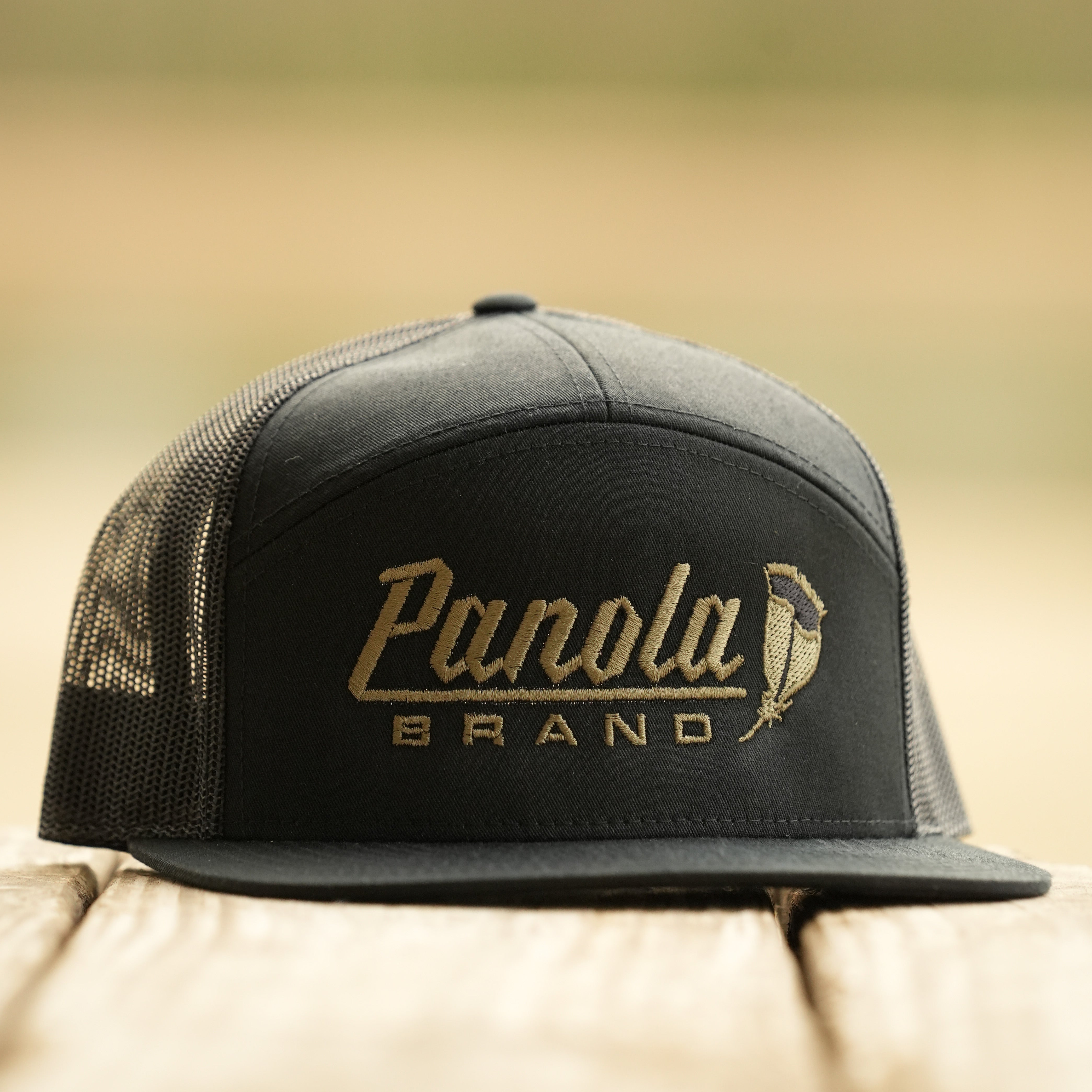 Panola Feather Logo 7-Panel Trucker Hat