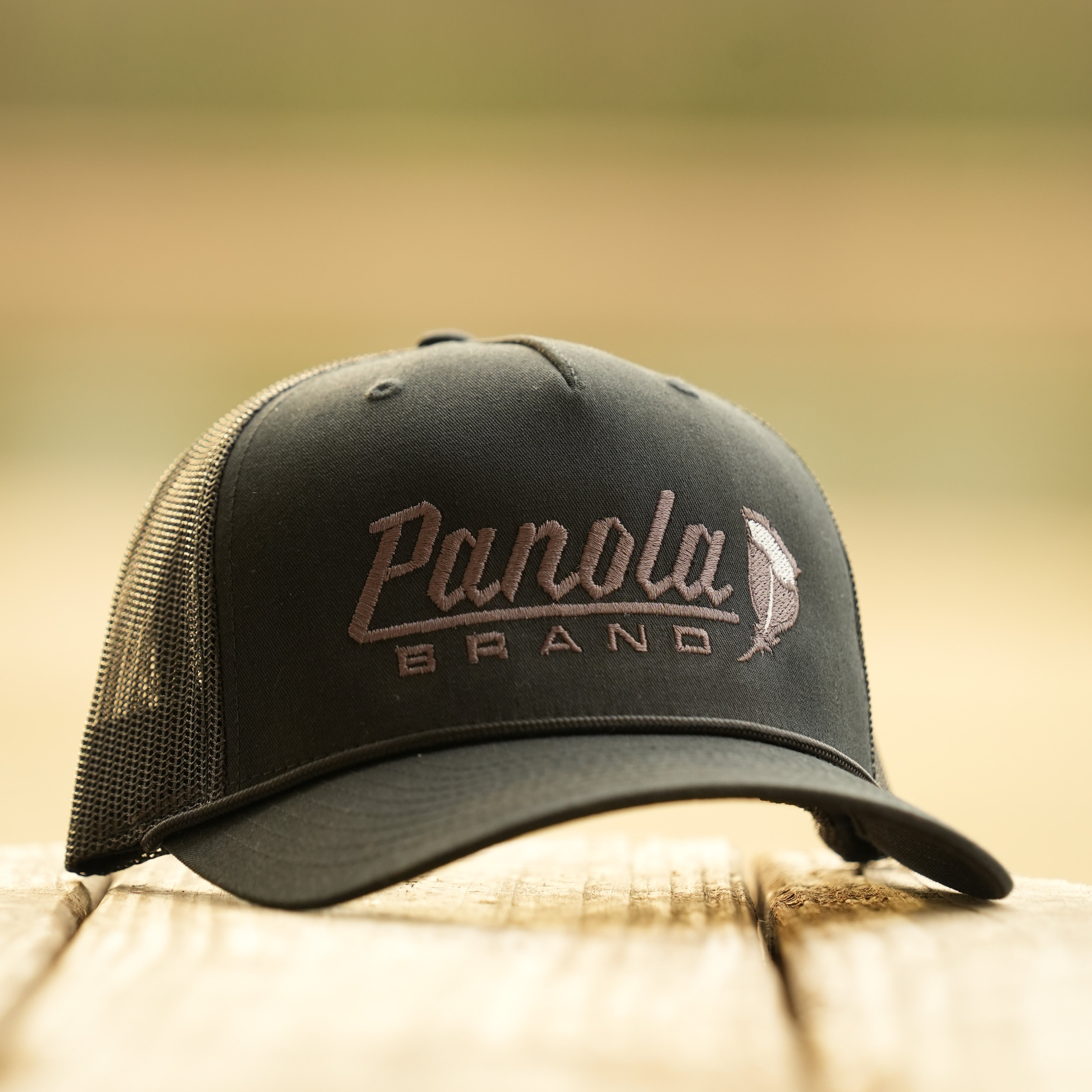 Panola Feather Logo 5-Panel Rope Trucker Hat