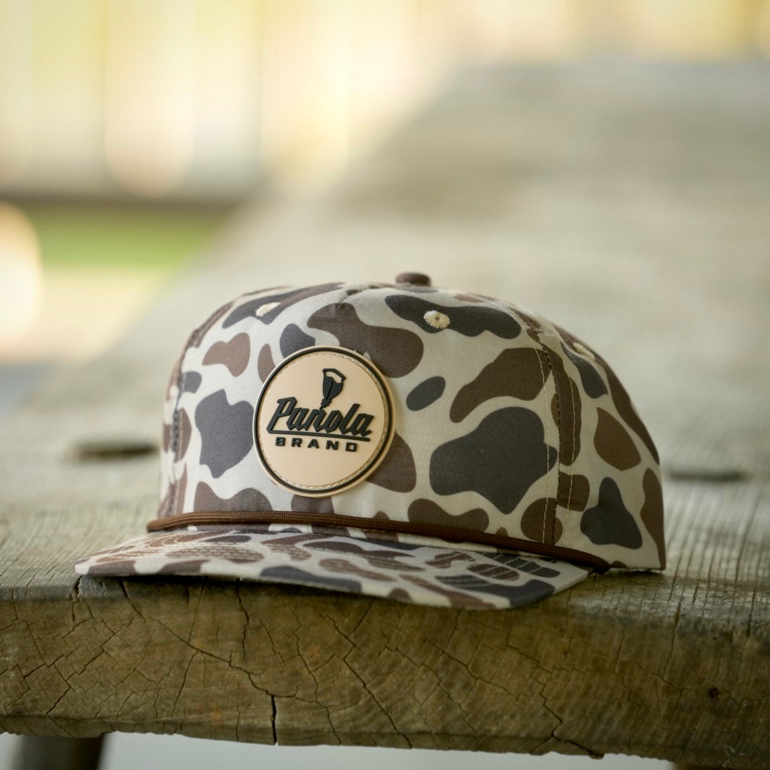 Rubber Patch "Old's Cool" Camo Rope Hat