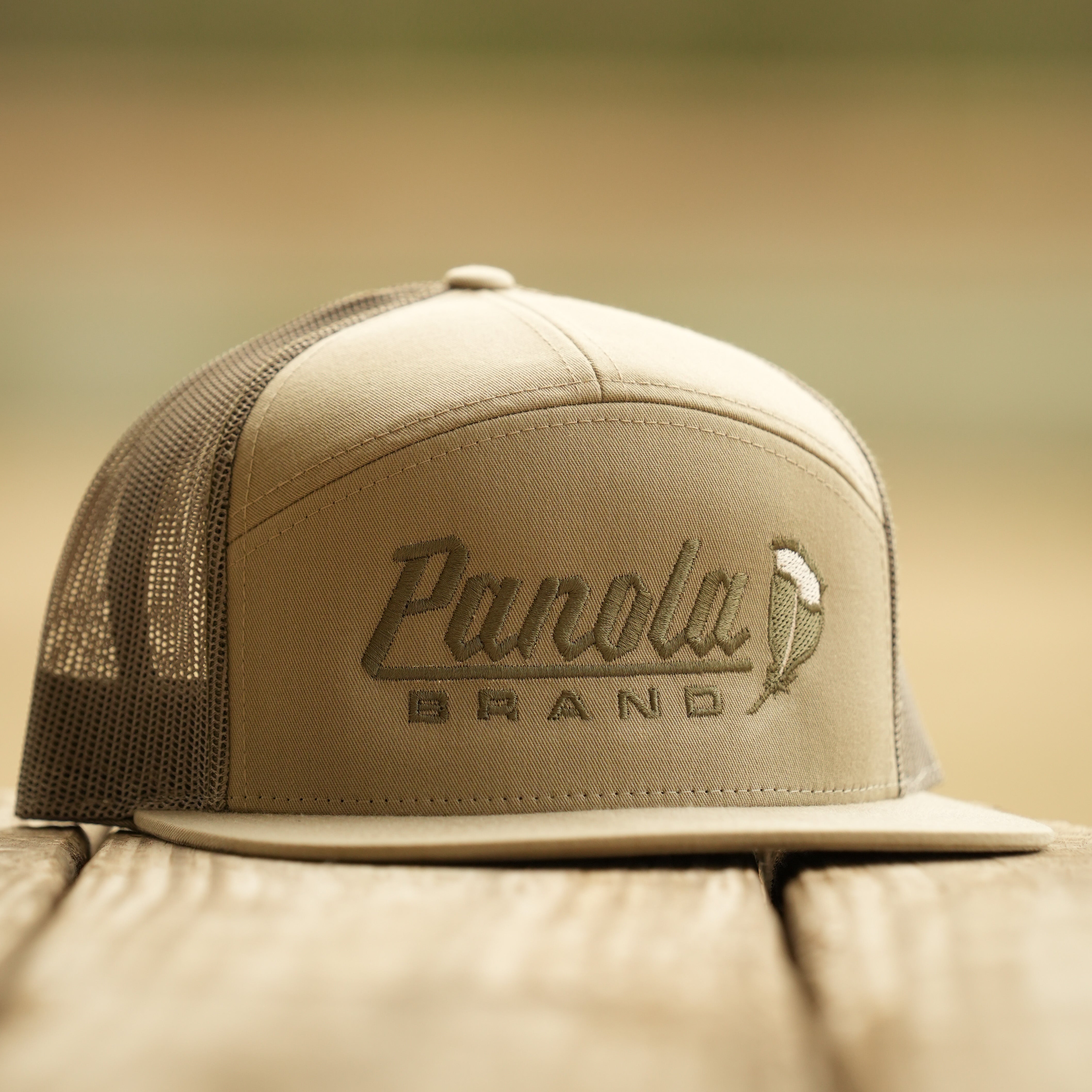 Panola Feather Logo 7-Panel Trucker Hat