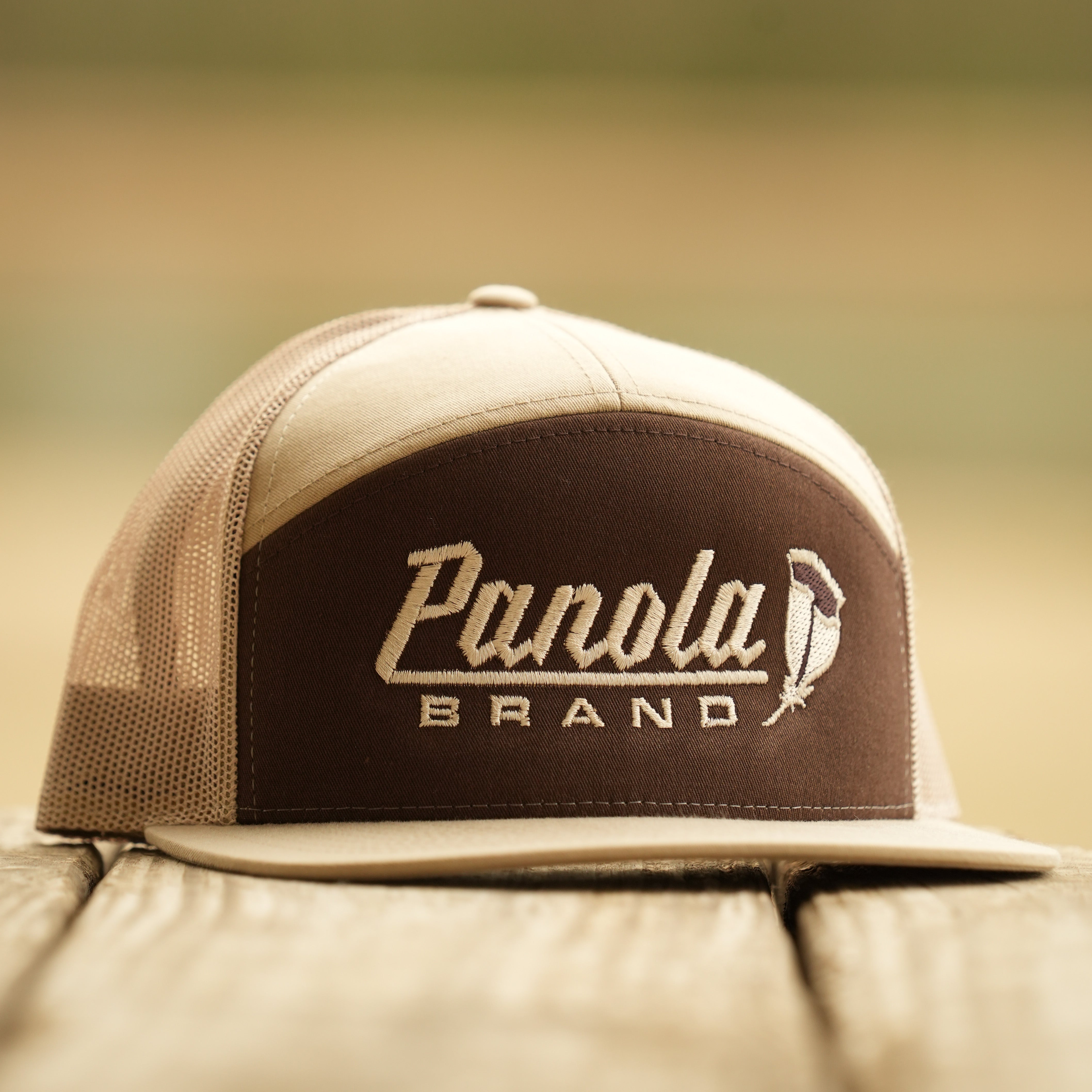 Panola Feather Logo 7-Panel Trucker Hat