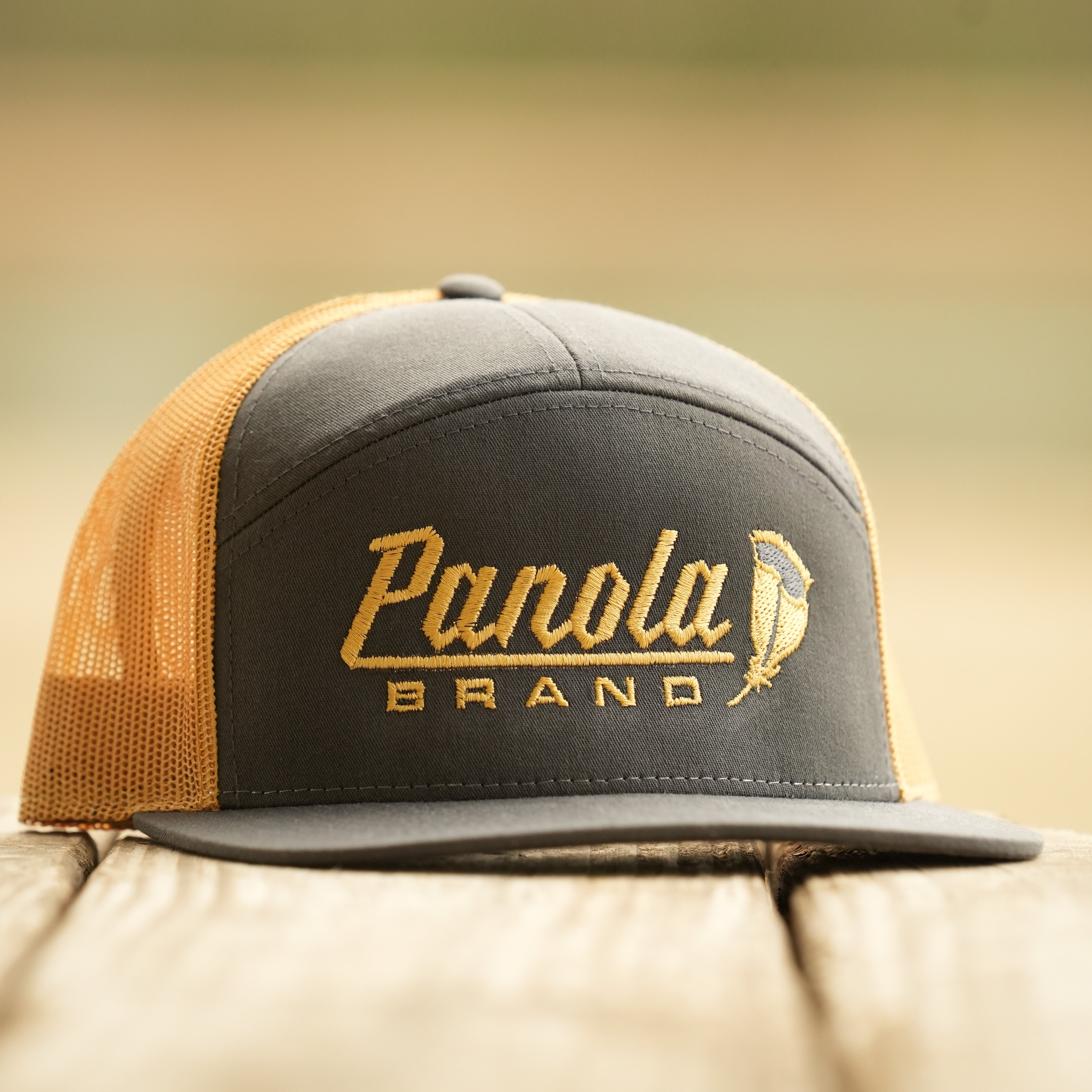Panola Feather Logo 7-Panel Trucker Hat