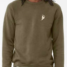 Embroidered Feather Crewneck Sweatshirt