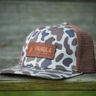 Leather Patch Camo Trucker Hat