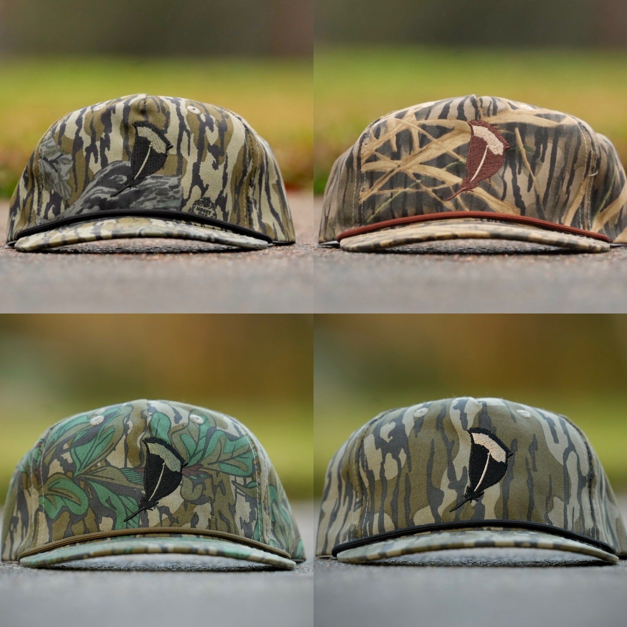 Feather Camo Rope Hat