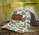Leather Patch Camo Trucker Hat