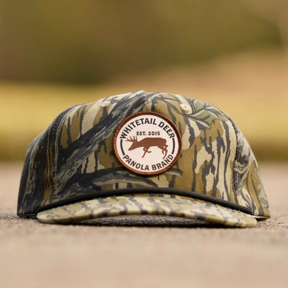 Whitetail Deer Patch Camo Rope Hat Panola Brand®