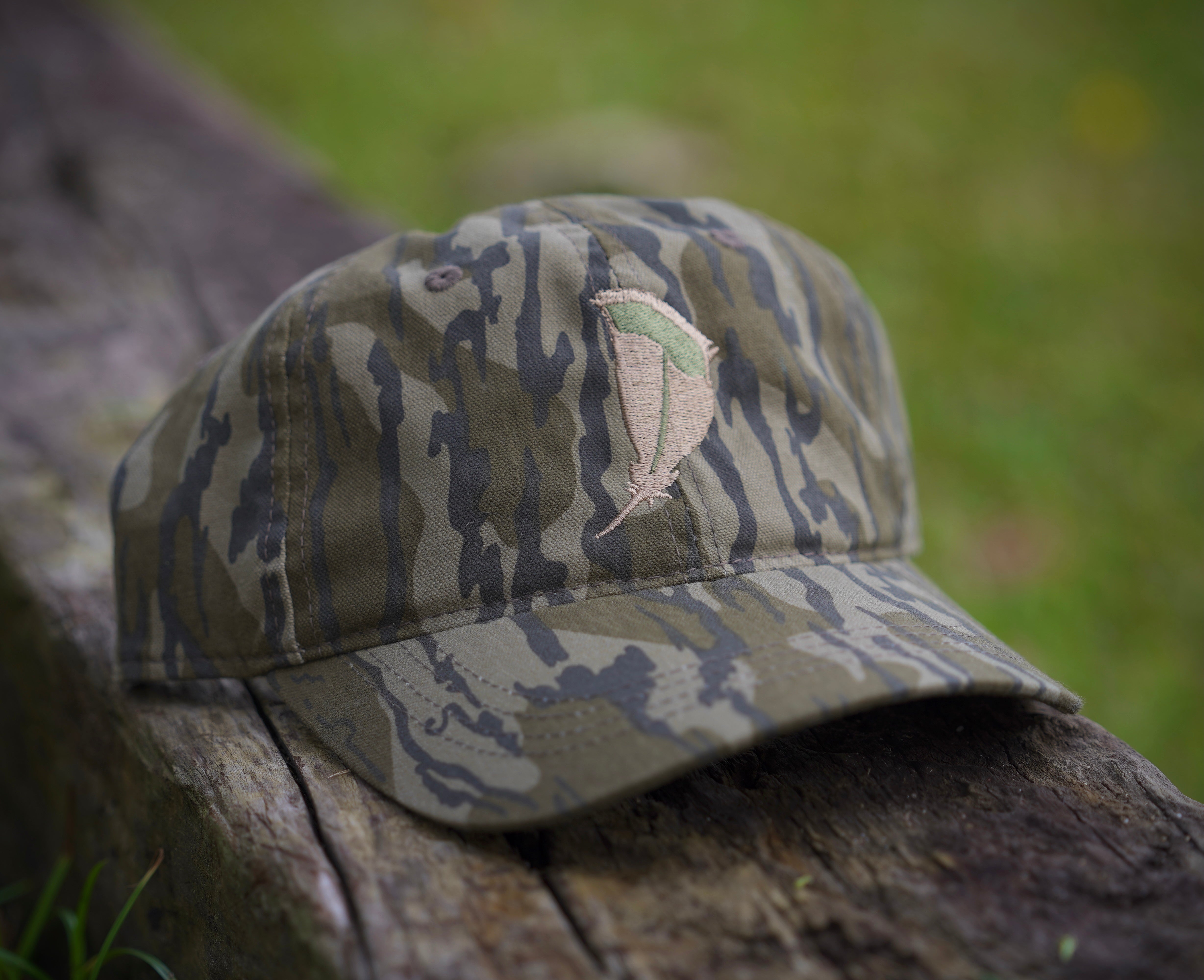 Panola Feather Unstructured Hat- Camo