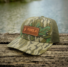 Leather Patch Camo Trucker Hat